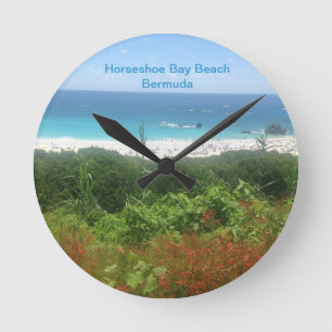 Horseshoe Bay Beach, Bermuda Runde Wanduhr