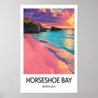 Horseshoe Bay Bermuda Reiseplakat Poster