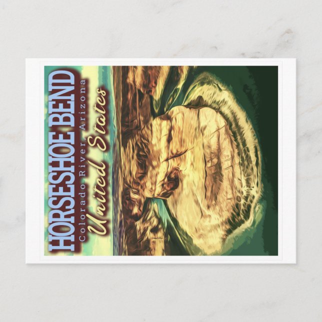 HORSESHOE BEND - COLORADO RIVER - ARIZONA USA POSTKARTE (Vorderseite)