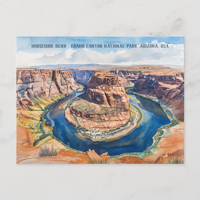 Horseshoe Bend Grand Canyon Nationalpark Postkarte (Vorderseite)