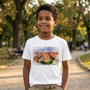 Horseshoe Bend Wasserfarbe Grand Canyon Landschaft T-Shirt