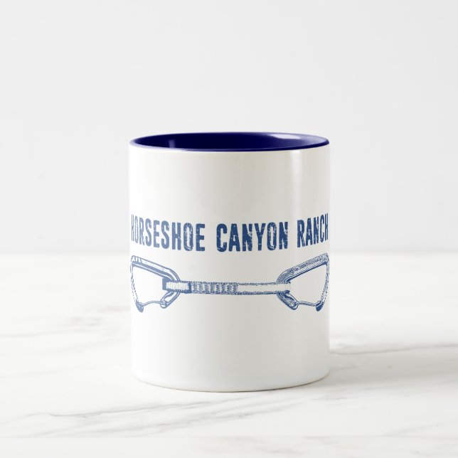 Horseshoe Canyon Ranch Arkansas Klettersteig Zweifarbige Tasse (Mittel)