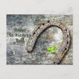 Horseshoe Clover St. Patrick's Day Postcard Postkarte