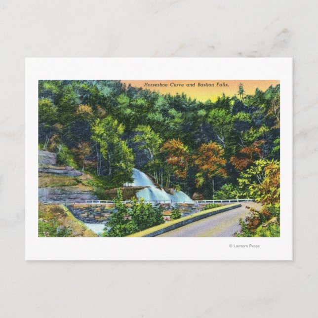 Horseshoe Curve View of Bastion Falls Postkarte (Vorderseite)