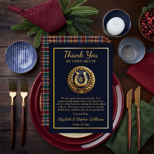 Horseshoe de Preppy Emblem Carte de remerciements 