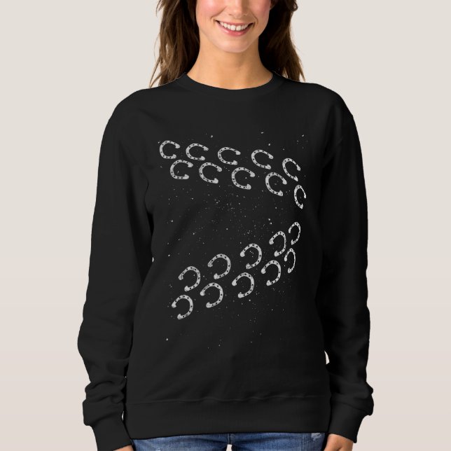Horseshoe Footprint Reittierfutter Sweatshirt (Vorderseite)