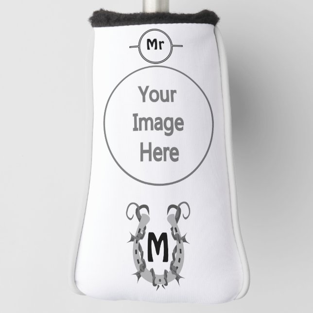 Horseshoe in Stacheldraht Golf Headcover (Rotieren 90)