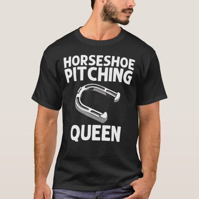 Horseshoe Juckreiz Mama Horseshoe Pitchers T-Shirt (Vorderseite)