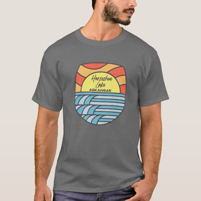 Horseshoe Lake Arkansas AR Sunset Vacation Souveni T-Shirt (Vorderseite)