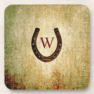 Horseshoe Mit Monogramm Getränkeuntersetzer