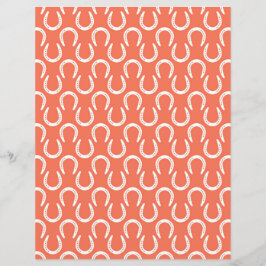 Horseshoe Muster Pferde Orange White Crafting Fun