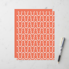 Horseshoe Muster Pferde Orange White Crafting Fun