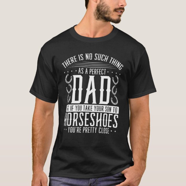 Horseshoe Pitching Vater Vathers Day Tournament Pa T-Shirt (Vorderseite)