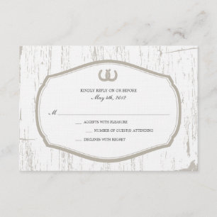 Horseshoe Rustic Barn Wedding RSVP