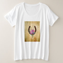 Horseshoe Rustique Aquarelle Florale Bonne chance 