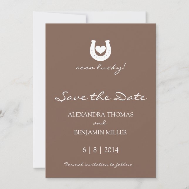 Horseshoe Save the Date (Vorderseite)