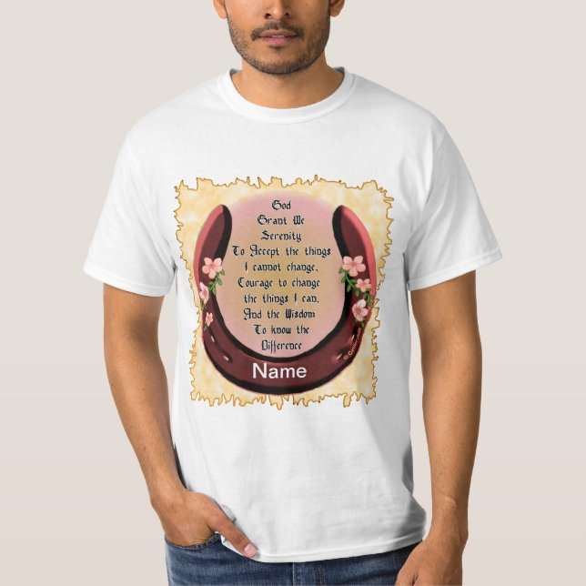  Horseshoe Serenity Prayer  T-Shirt (Vorderseite)