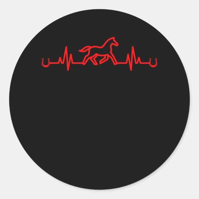 Horseshoe Stable Reittier Geschenk Runder Aufkleber (Vorderseite)