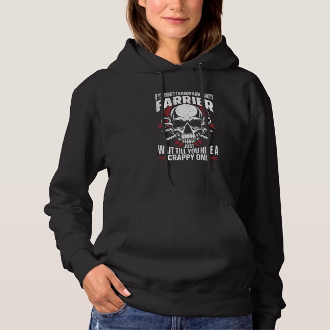 Horseshoe Trimming Shoeing Horseshoe Farrier Hoodie (Vorderseite)