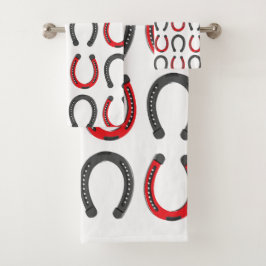 Horseshoe Viel Glück Horseshoe Badhandtuch Set