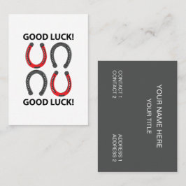 Horseshoe Viel Glück Horseshoe Visitenkarte