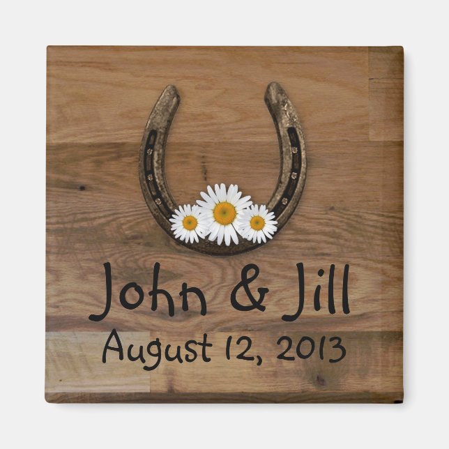 Horseshoe Wedding Favor Magnet (Devant)