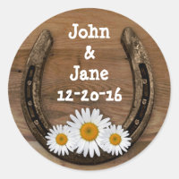 Horseshoe Wedding Sticker