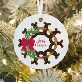 Horseshoe Weihnachtskranz Foto Metallverzierung Ornament Aus Metall
