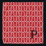 Horseshoes Red Pet Initial Horse Reitausstellung Halstuch<br><div class="desc">Hufeisenmuster in dunkelrot,  weiß mit individueller INITIAL in schwarz. Leicht zu personalisieren Text,  Textfarbe,  Schriftart. Spaß Bandana für alle Pferdefreunde,  Cowboy,  Polospiel,  Stallhandschuh,  Tierschal,  Show Accessoire,  Pferdedenkmal,  Event Gefallen. Unisex,  Mehrzweck-Anwendung. Ein zeitloser Sake. Mix und Match ganze Pferde / Haustiere / Keepake Sammlungen von TMCdesigns.</div>