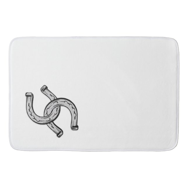 Horseshoes White Badematte (Vorderseite)