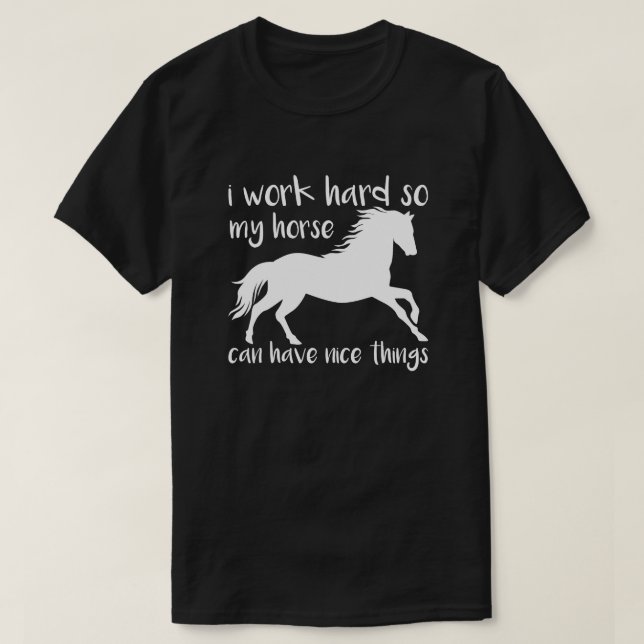 Horsework Inspiration I work Hard Horover T-Shirt (Design vorne)