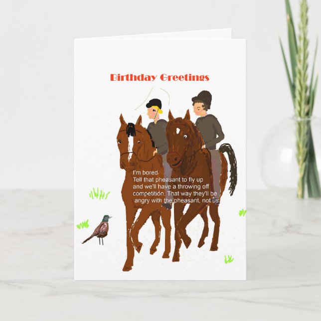 Horsey Birthday Card Karte (Vorderseite)