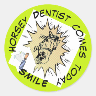 Horsey dentiste vient aujourd'hui Sticker