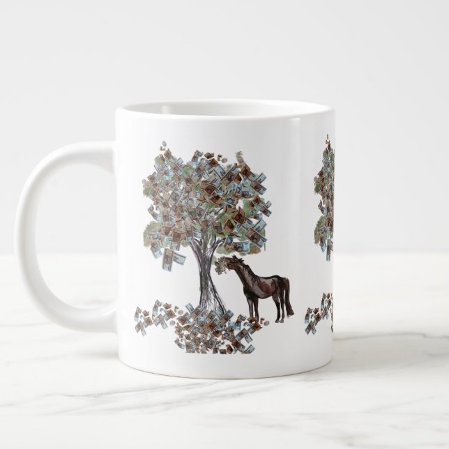 horsey Essen $ tree Diese Version hat mehr Blätter Jumbo-Tasse (Links)