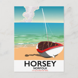 Horsey Norfolk Beach Reiseplakat Postkarte