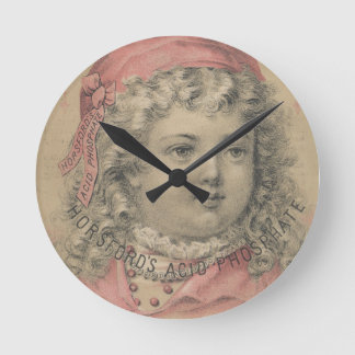 Horsfords Acid Phosphate Ephemera Runde Wanduhr