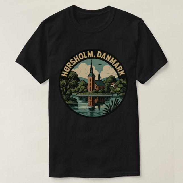 Hørsholm Denmark Church T-Shirt (Design vorne)