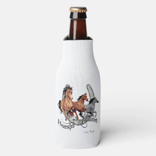 Horsin-Rund-Pferd-Lover-Getriebe Flaschenkühler (Flaschenvorderseite)