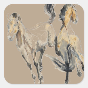 Horsing 2013 quadratischer aufkleber