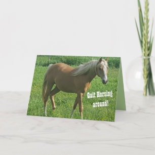 Horsing eine runde Geburtstags-Karte Karte