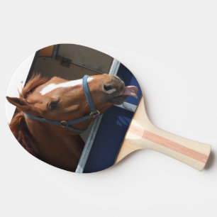 Horsing herum - unverschämtes Kastanienpferd Tischtennis Schläger