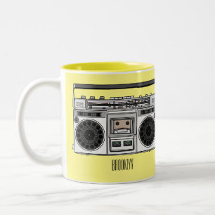 Hörspielfiguren-Illustration Zweifarbige Tasse