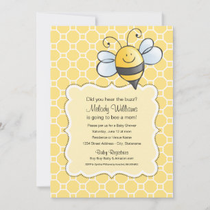 Hörst du den Summen? Bumblebee-Baby-Party Einladung