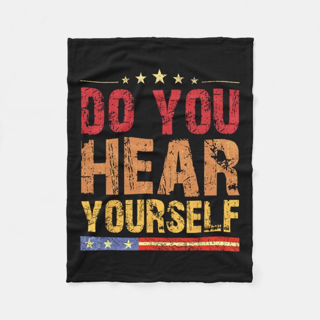 Hörst du dich selbst? Funny Fleecedecke (Vorderseite)