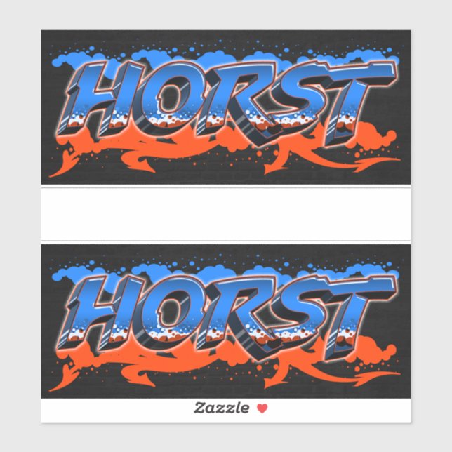 Horst Vorname Name Graffiti Aufkleber Sticker (Blatt)