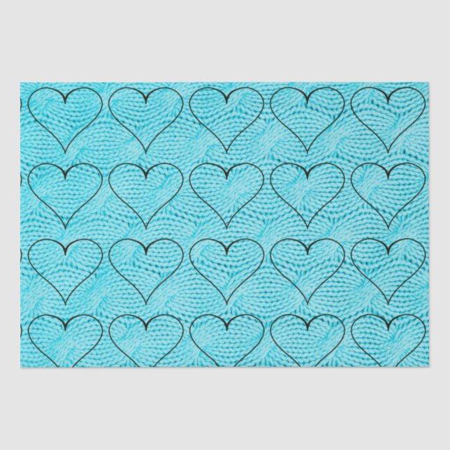 Hört auf dem Testpapier für den blauen Strick Seidenpapier (Vorderseite)