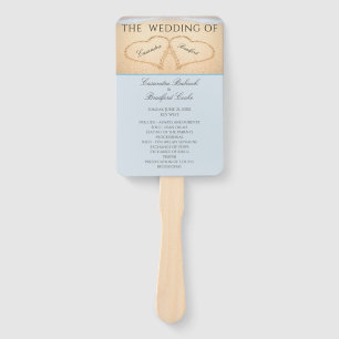 Hört auf der Feier der Strandhochzeit Hand Fächer
