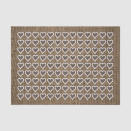 Hört auf dunklem Burlap Seidenpapier