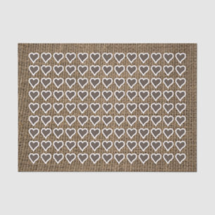 Hört auf dunklem Burlap Seidenpapier