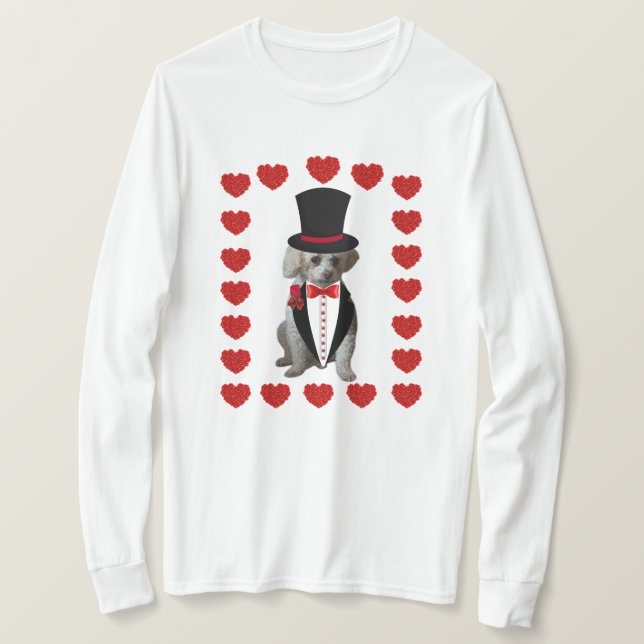 Hört auf Feuer für euch Poodle Ladys Thirt T-Shirt (Design vorne)